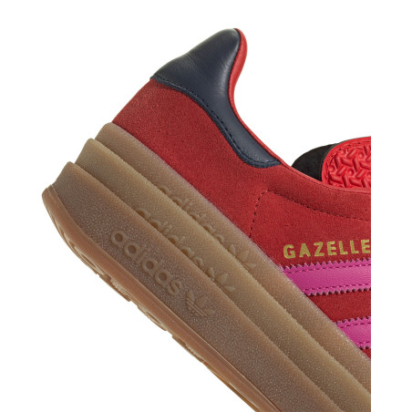 zapatillas adidas gazelle con plataforma rojas y rosas