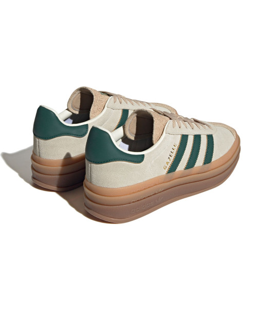 zapatillas adidas gazelle con plataforma beige y verde