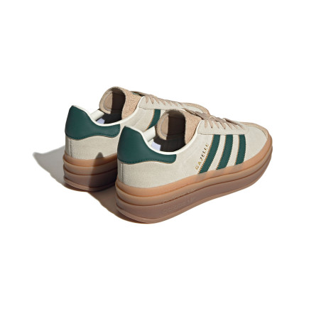 zapatillas adidas gazelle con plataforma beige y verde