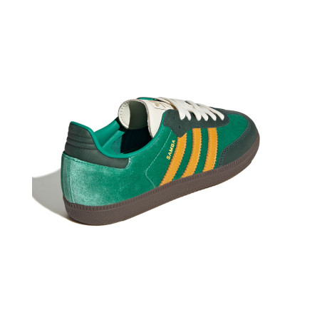 zapatillas adidas samba terciopelo verde y amarillo