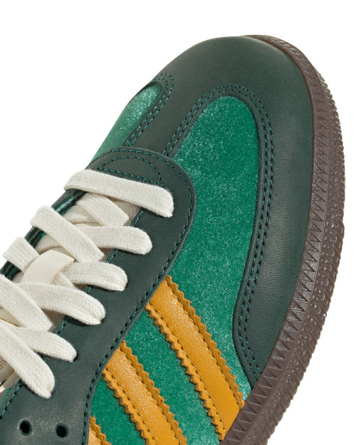 zapatillas adidas samba terciopelo verde y amarillo