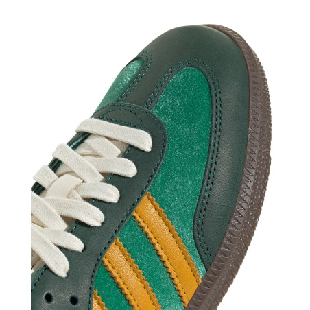 zapatillas adidas samba terciopelo verde y amarillo