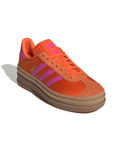 zapatillas adidas gazelle con plataforma naranjas para mujer