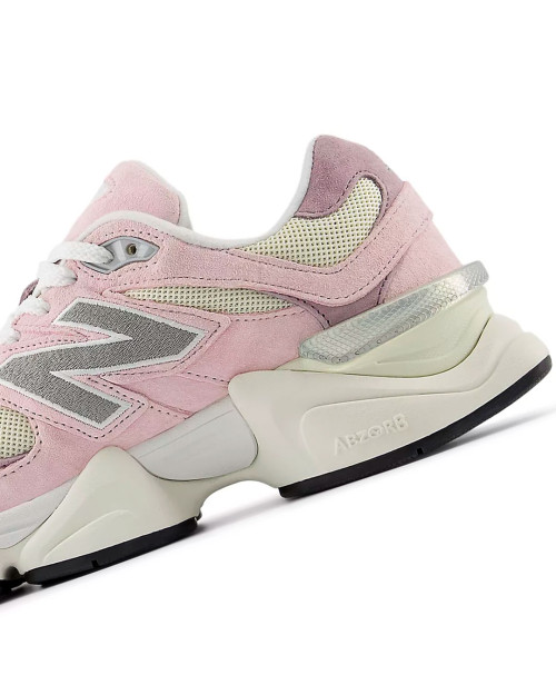 zapatillas new balance 9060 rosas y blanco de mujer