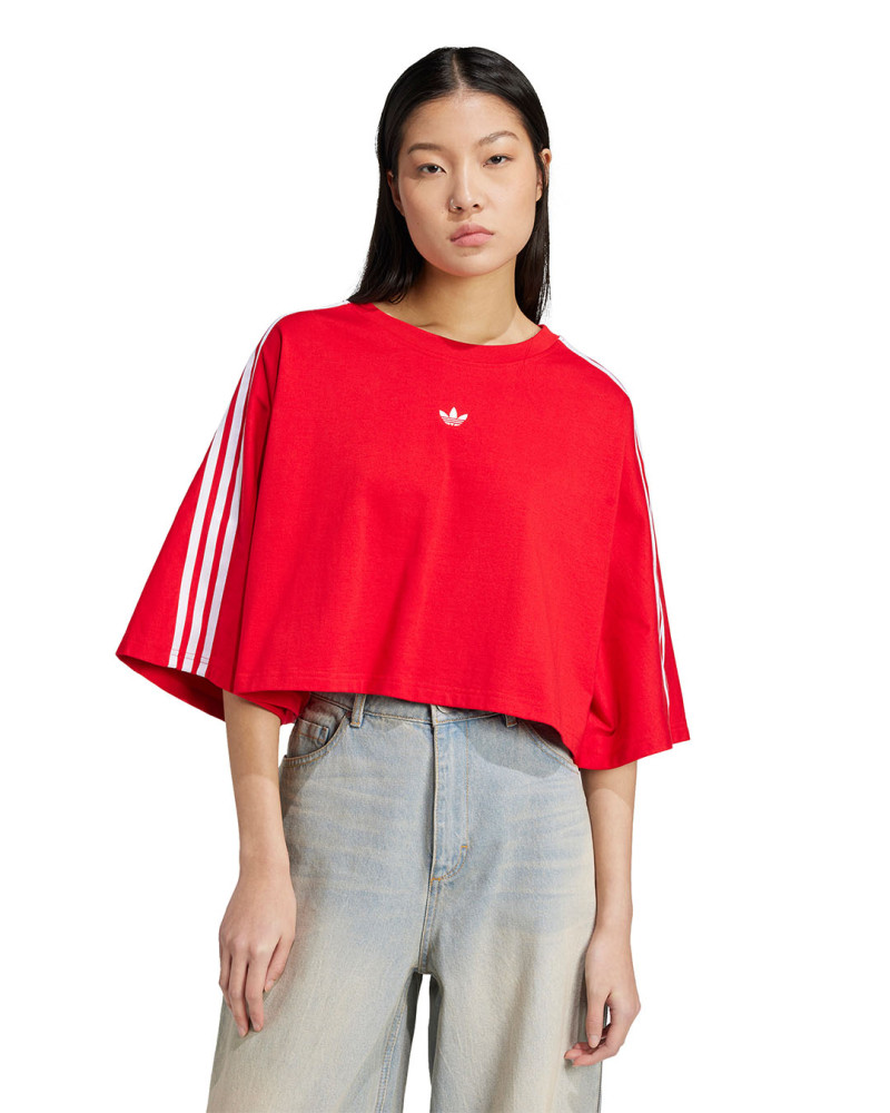 camiseta roja adidas adilenium crop top