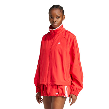 sudadera de chandal adidas roja de mujer