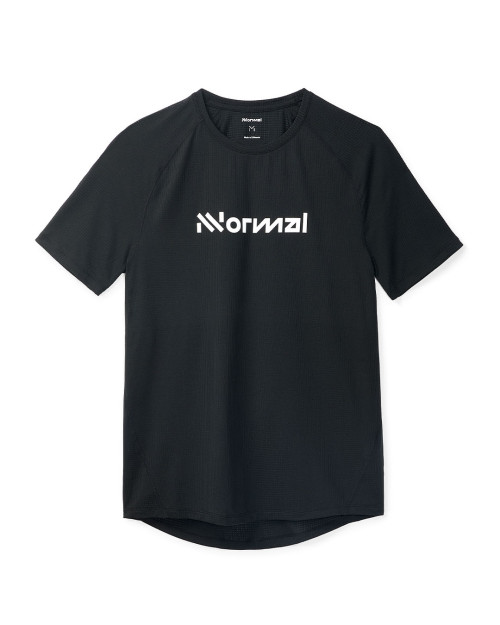 camiseta nnormal de running negra de hombre