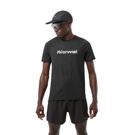 camiseta nnormal de running negra de hombre