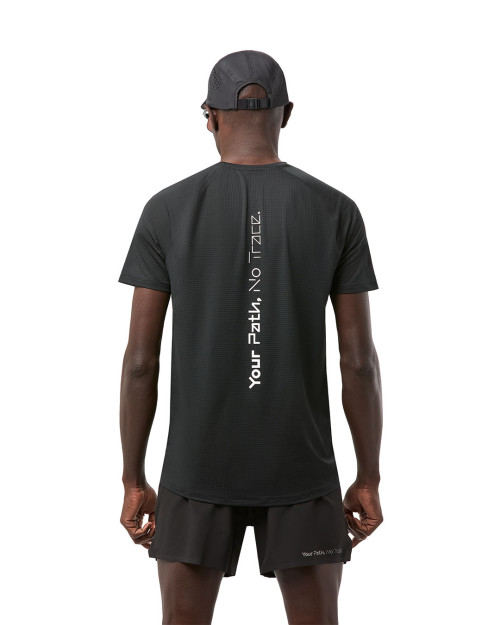 camiseta nnormal de running negra de hombre