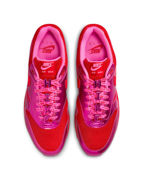 zapatillas nike air max 1 rosas y rojas de san valentin