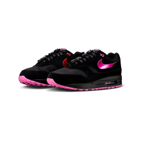 zapatillas nike air max 1 negras y rosas de san valentin