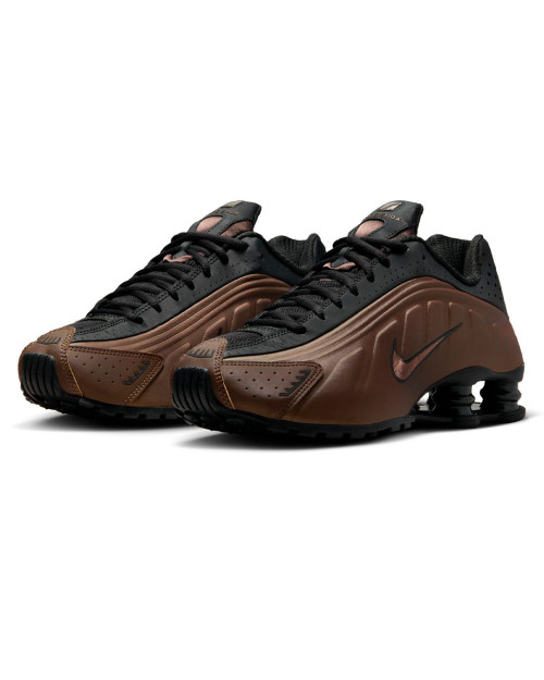 zapatillas nike shox r4 marrones y negras