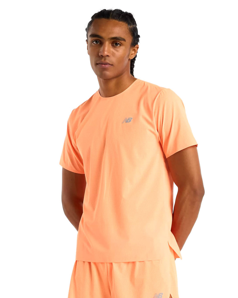 camiseta de running de new balance color naranja