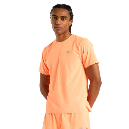 camiseta de running de new balance color naranja