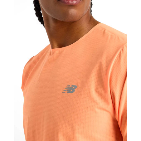 camiseta de running de new balance color naranja