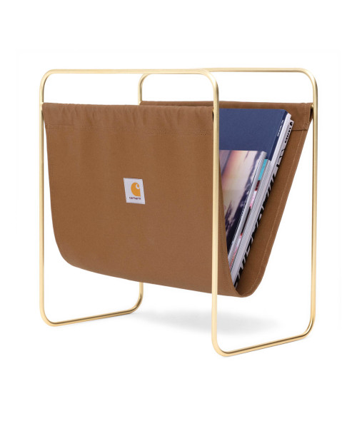 revistero carhartt wip canvas magazine stand marrón