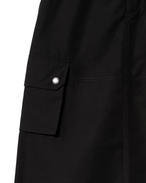 falda midi carhartt wip impermeable de color negro