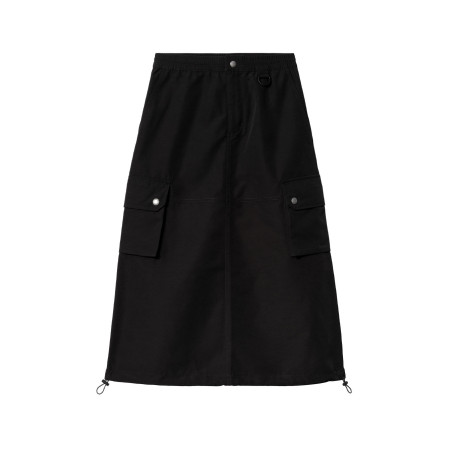 falda midi carhartt wip impermeable de color negro