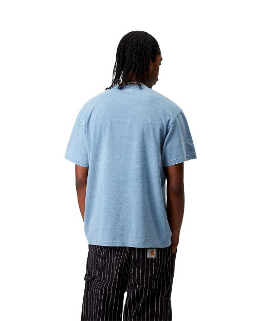 camiseta con bolsillo de carhartt wip ingo pocket en azul claro