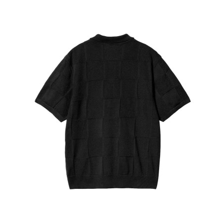 polo de algodón carhartt wip checker polo color negro