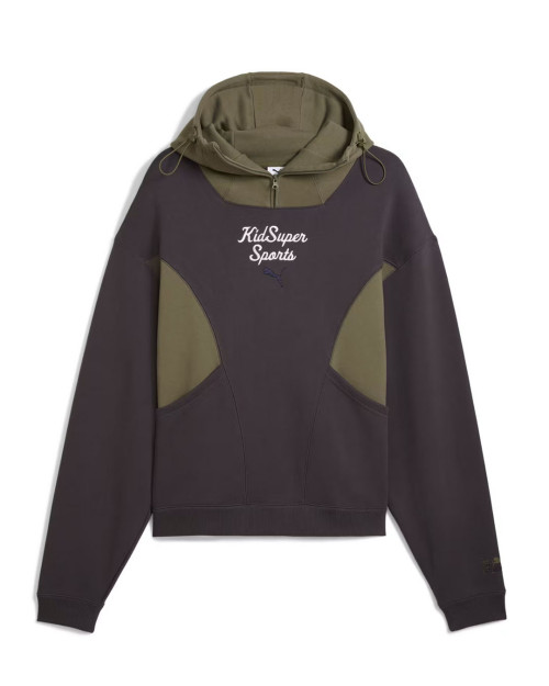 sudadera con capucha puma x kidsuper verde y gris