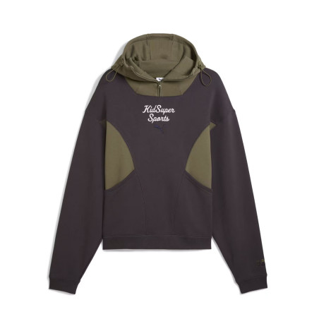 sudadera con capucha puma x kidsuper verde y gris