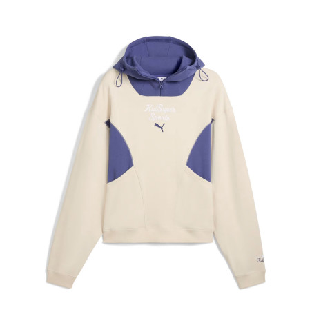 sudadera con capucha puma x kidsuper blanca y azul