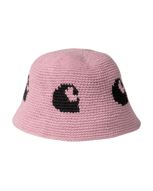 gorro de algodón carhartt wip cane hat rosa y negro