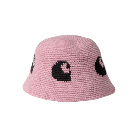 gorro de algodón carhartt wip cane hat rosa y negro