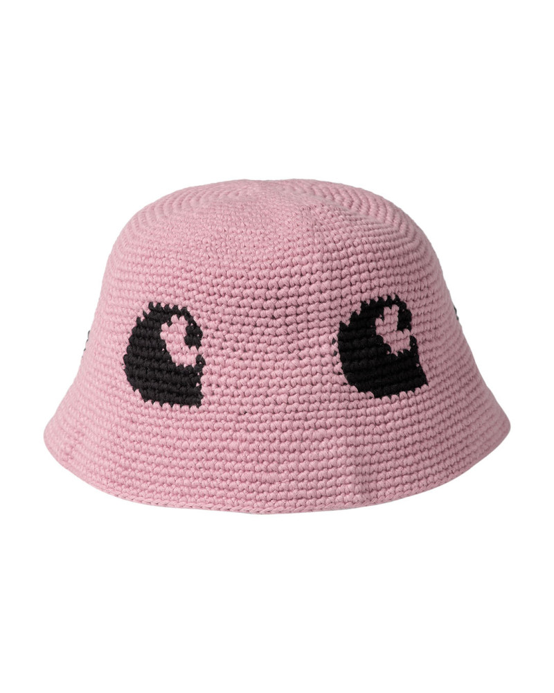 gorro de algodón carhartt wip cane hat rosa y negro