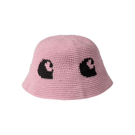 gorro de algodón carhartt wip cane hat rosa y negro