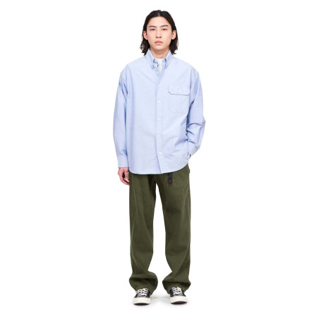 camisa oxford gramicci stance color azul