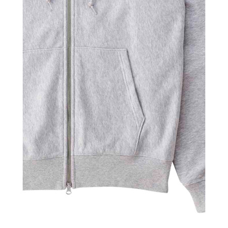 sudadera con capucha gramicci one point zip color gris