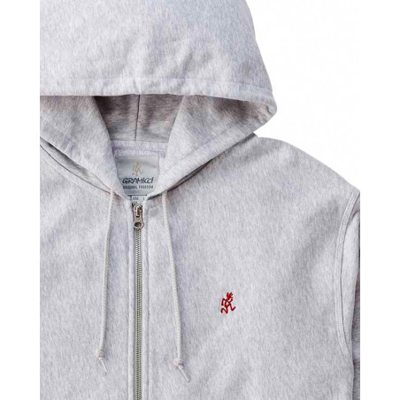 sudadera con capucha gramicci one point zip color gris