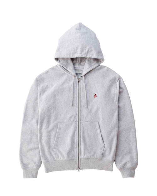 sudadera con capucha gramicci one point zip color gris