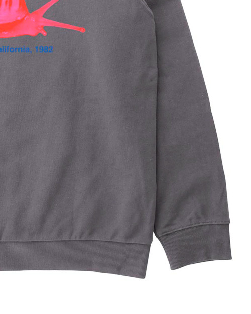 sudadera con capucha gramicci caracol color gris y rosa