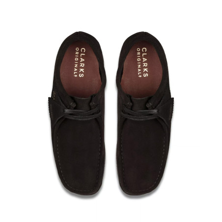 zapatos clarks wallabee de gamuza negros