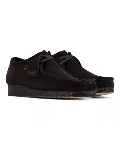 zapatos clarks wallabee de gamuza negros