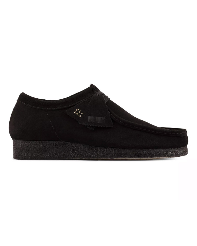 zapatos clarks wallabee de gamuza negros