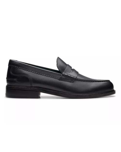 zapatos mocasines para hombre clarks craft james lo loafer color negro de piel