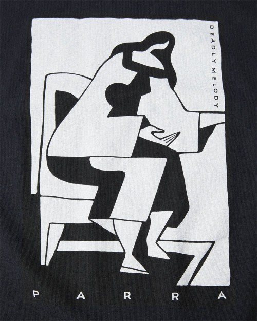 camiseta de parra de color negro