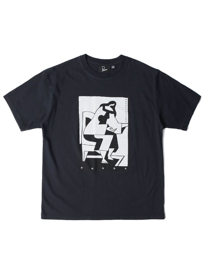 camiseta de parra de color negro