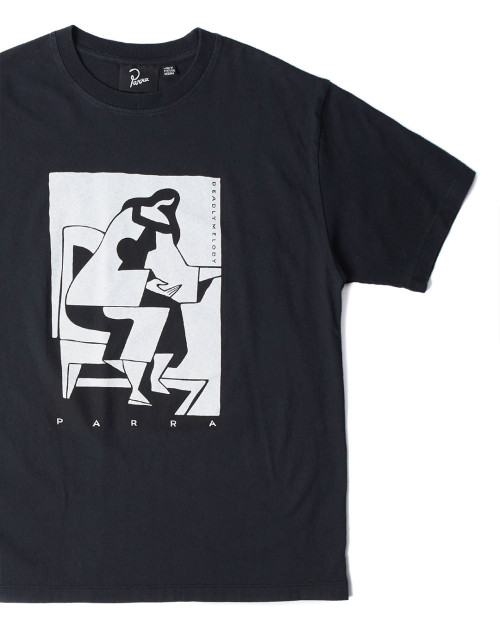 camiseta de parra de color negro