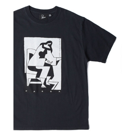 camiseta de parra de color negro