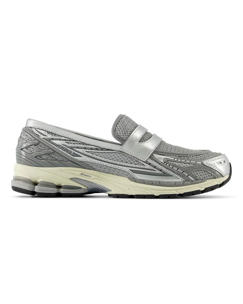 mocasines zapatillas new balance 1906 loafer plateados