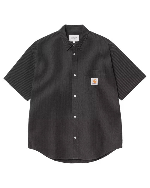 camisa negra carhartt wip para hombre