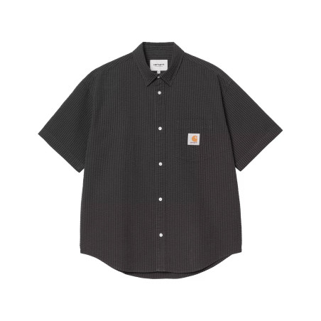 camisa negra carhartt wip para hombre