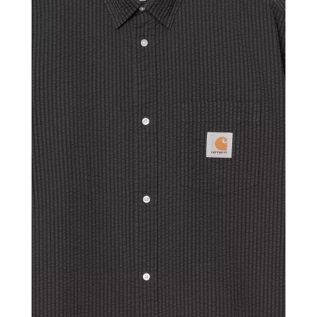 camisa negra carhartt wip para hombre