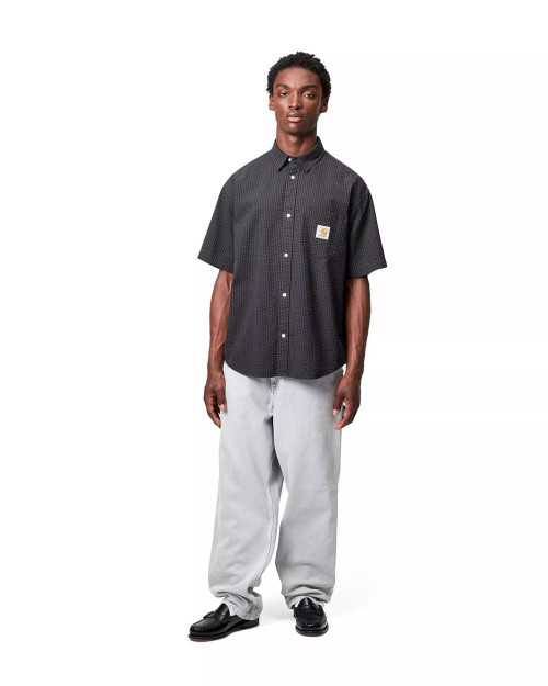 camisa negra carhartt wip para hombre