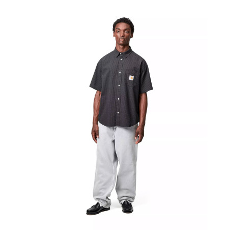camisa negra carhartt wip para hombre